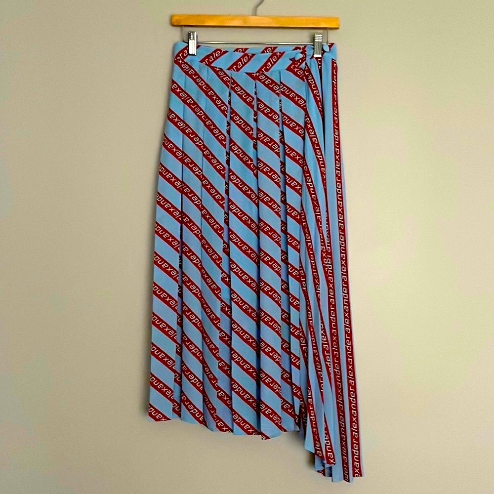 Likely Wrap-Around Pleated Asymmetrical Midi Skirt Womens Size 27-28